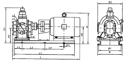 KCB齿轮油泵安装尺寸